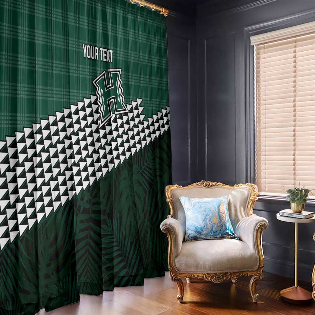 Rainbow Warriors Hawaii Personalized Palaka Window Curtain LT7 - Polynesian Pride