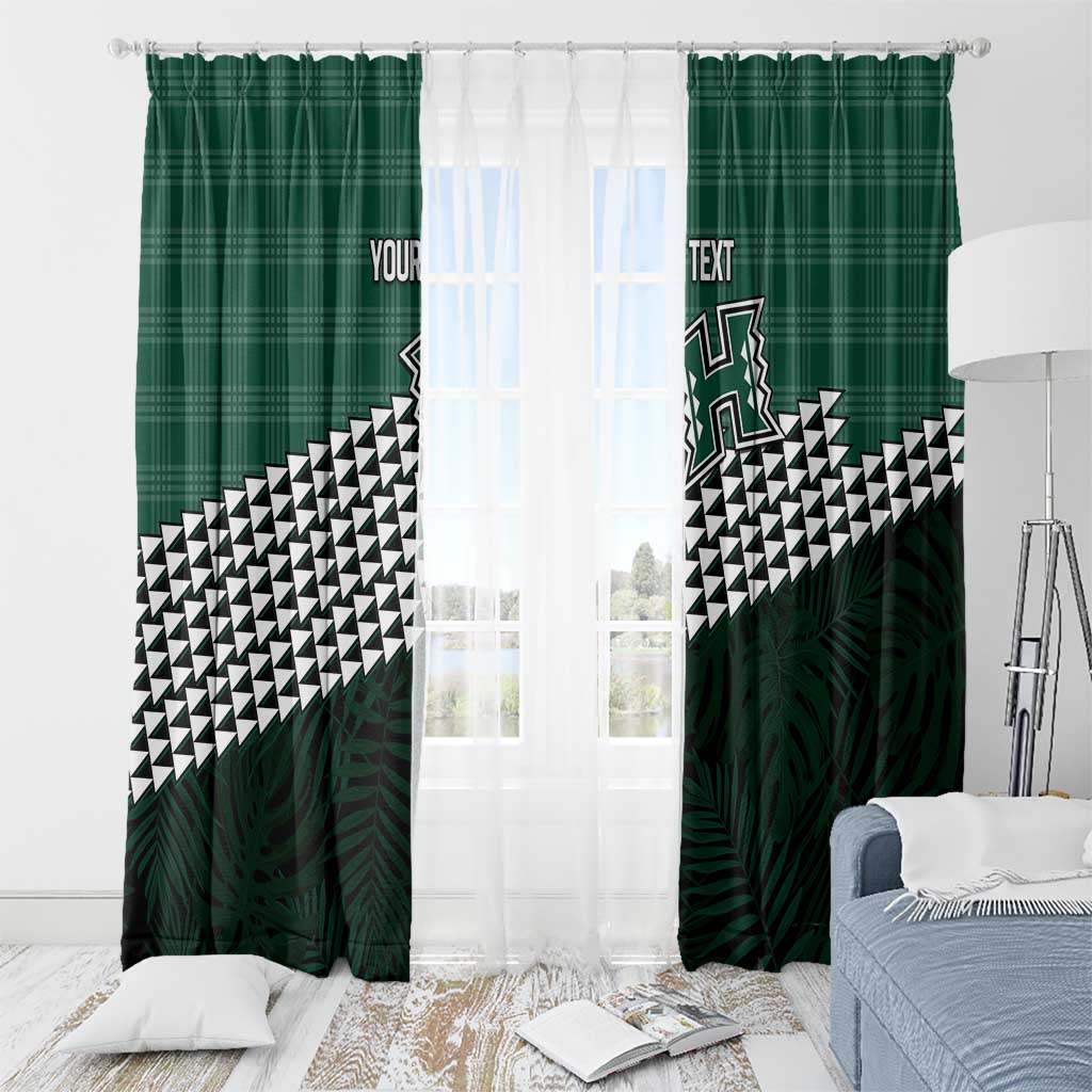 Rainbow Warriors Hawaii Personalized Palaka Window Curtain LT7 - Polynesian Pride