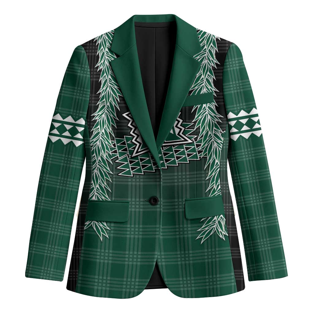 Rainbow Warriors Hawaii Palaka Blazer Maile Lei LT7 Unisex Dark Green - Polynesian Pride