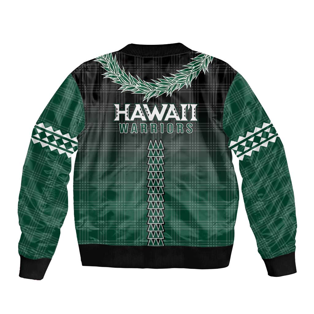 Rainbow Warriors Hawaii Palaka Bomber Jacket Maile Lei LT7 - Polynesian Pride