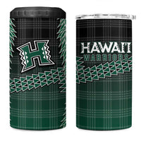 Rainbow Warriors Hawaii Palaka 4 in 1 Can Cooler Tumbler Maile Lei LT7 One Size: 16 oz Dark Green - Polynesian Pride