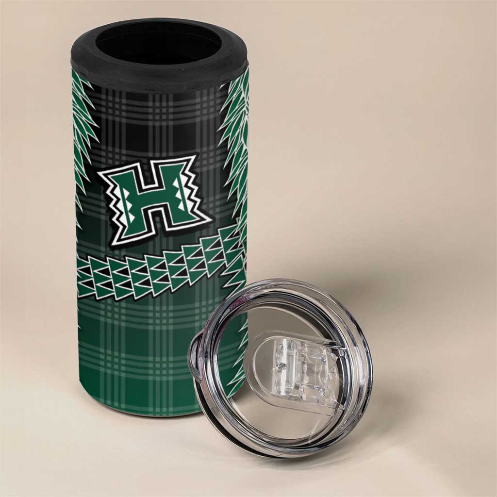 Rainbow Warriors Hawaii Palaka 4 in 1 Can Cooler Tumbler Maile Lei LT7 - Polynesian Pride