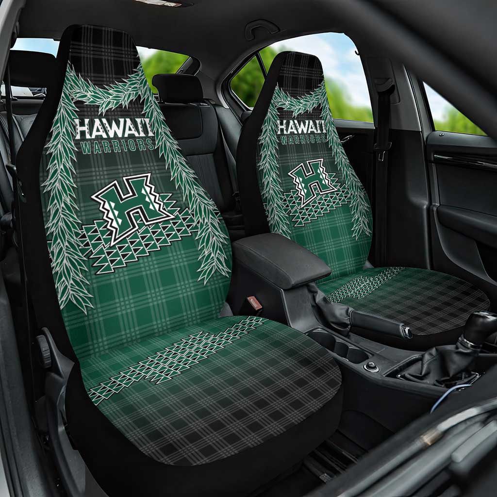 Rainbow Warriors Hawaii Palaka Car Seat Cover Maile Lei LT7 One Size Dark Green - Polynesian Pride
