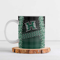Rainbow Warriors Hawaii Palaka Ceramic Mug Maile Lei LT7 Dark Green - Polynesian Pride