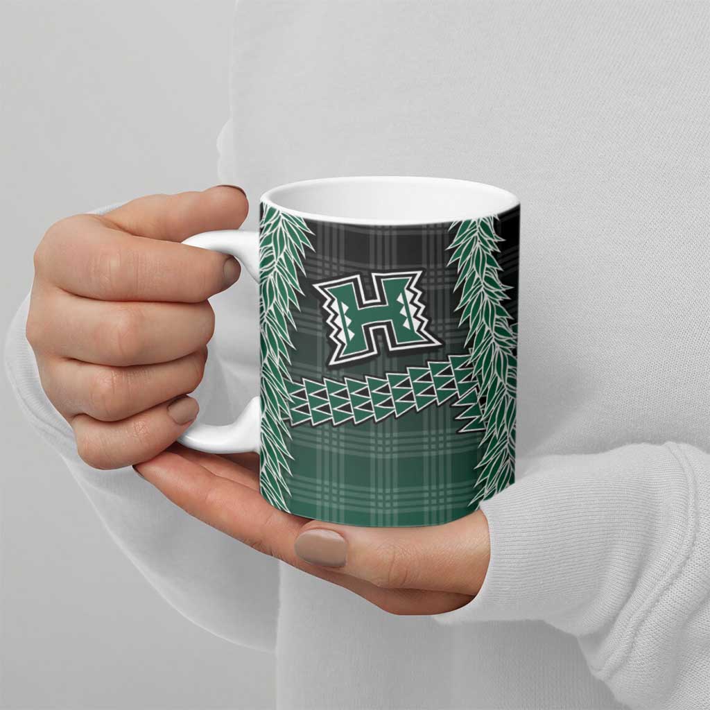 Rainbow Warriors Hawaii Palaka Ceramic Mug Maile Lei LT7 - Polynesian Pride
