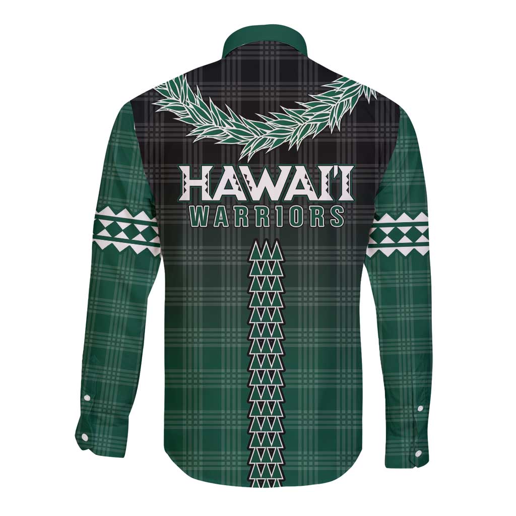 Rainbow Warriors Hawaii Palaka Long Sleeve Button Shirt Maile Lei LT7 - Polynesian Pride