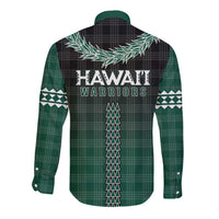 Rainbow Warriors Hawaii Palaka Long Sleeve Button Shirt Maile Lei LT7 - Polynesian Pride