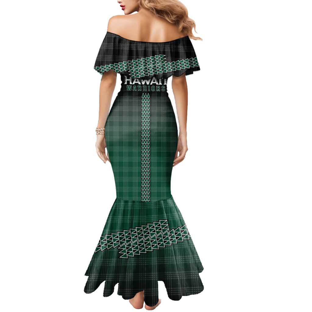Rainbow Warriors Hawaii Palaka Mermaid Dress Maile Lei LT7 - Polynesian Pride