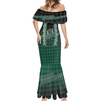 Rainbow Warriors Hawaii Palaka Mermaid Dress Maile Lei LT7 - Polynesian Pride