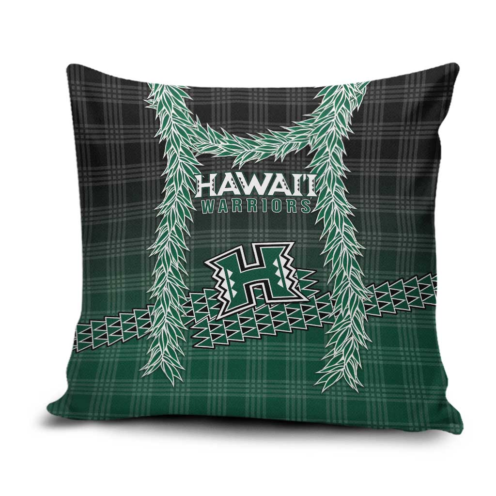 Rainbow Warriors Hawaii Palaka Pillow Cover Maile Lei LT7 Dark Green - Polynesian Pride