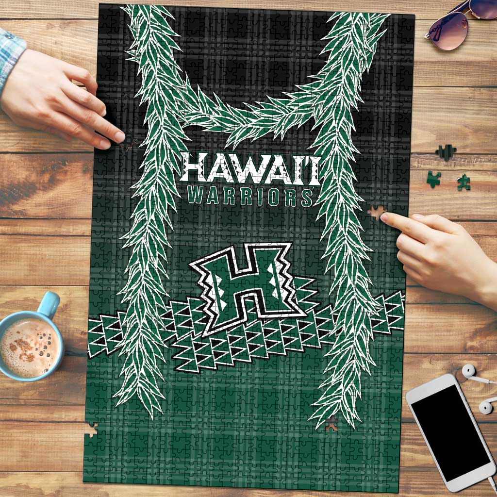 Rainbow Warriors Hawaii Palaka Puzzle Maile Lei LT7 Dark Green - Polynesian Pride