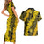 Hawaii Oahu Ilima Lei Couples Matching Short Sleeve Bodycon Dress and Hawaiian Shirt LT7 - Polynesian Pride