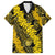 Hawaii Oahu Ilima Lei Family Matching Off Shoulder Short Dress and Hawaiian Shirt LT7 Dad's Shirt - Short Sleeve Yellow - Polynesian Pride