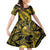 Hawaii Oahu Ilima Lei Family Matching Puletasi and Hawaiian Shirt LT7 Daughter's Dress Yellow - Polynesian Pride