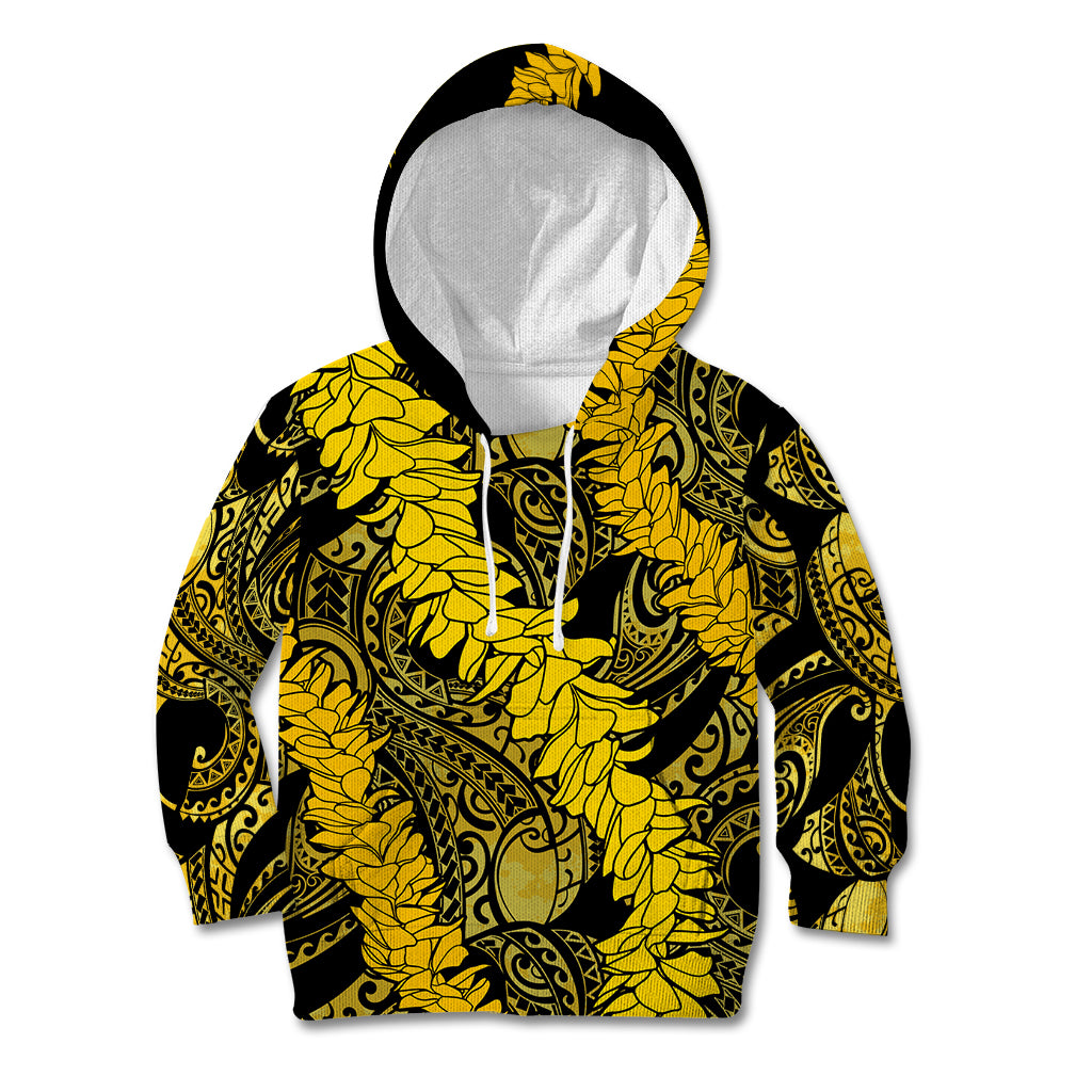 Hawaii Oahu Ilima Lei Kid Hoodie LT7 Hoodie Yellow - Polynesian Pride