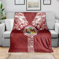 Tonga Independence Day Blanket Tongatapu Lion Ngatu Motifs LT7 - Polynesian Pride