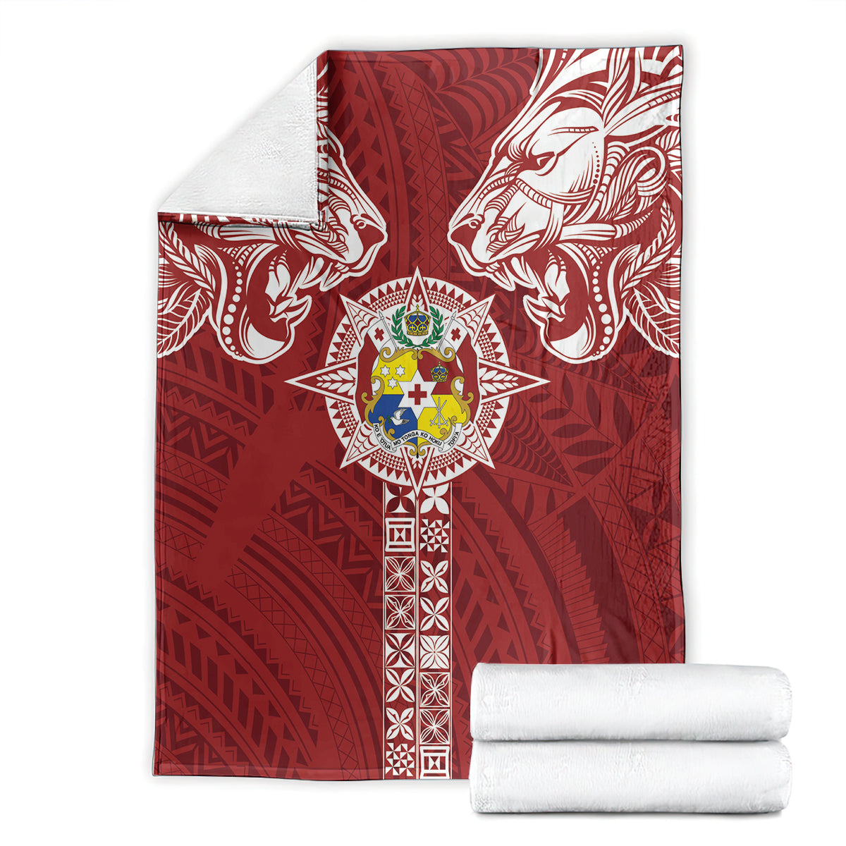 Tonga Independence Day Blanket Tongatapu Lion Ngatu Motifs LT7 - Polynesian Pride