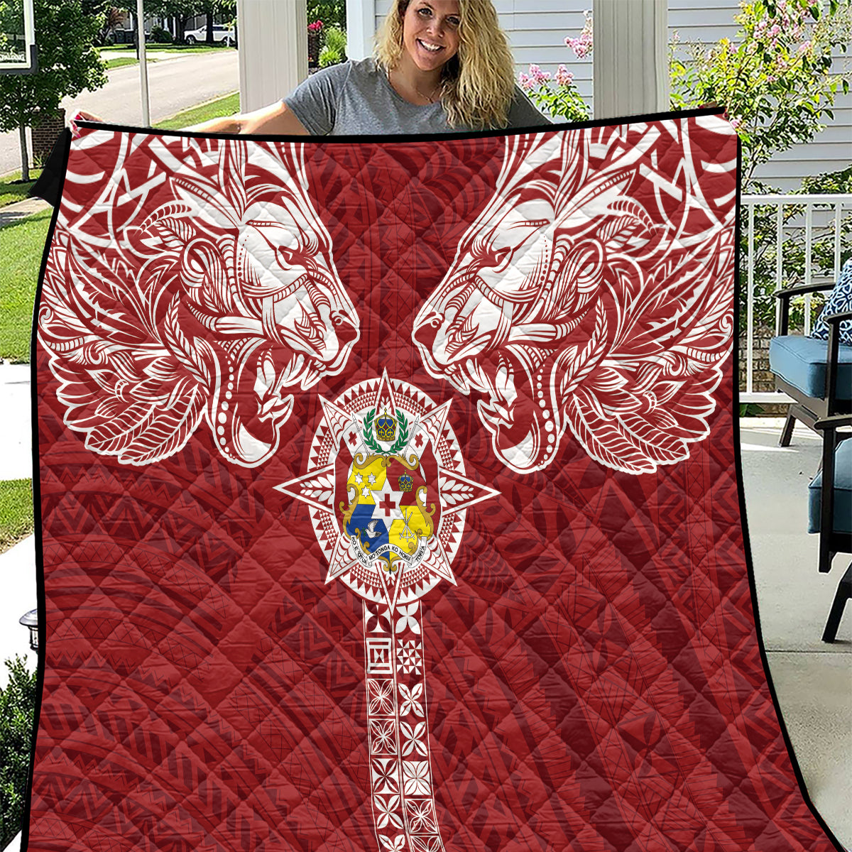 Tonga Independence Day Quilt Tongatapu Lion Ngatu Motifs