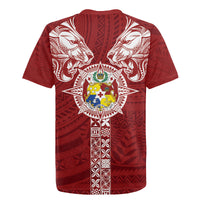 Tonga Independence Day Rugby Jersey Tongatapu Lion Ngatu Motifs LT7 - Polynesian Pride