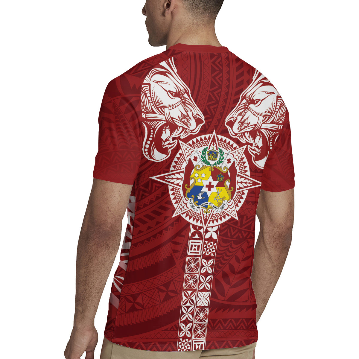 Tonga Independence Day Rugby Jersey Tongatapu Lion Ngatu Motifs LT7 - Polynesian Pride