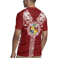 Tonga Independence Day Rugby Jersey Tongatapu Lion Ngatu Motifs LT7 - Polynesian Pride