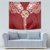 Tonga Independence Day Tapestry Tongatapu Lion Ngatu Motifs LT7 - Polynesian Pride