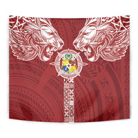 Tonga Independence Day Tapestry Tongatapu Lion Ngatu Motifs LT7 - Polynesian Pride