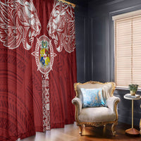 Tonga Independence Day Window Curtain Tongatapu Lion Ngatu Motifs LT7 - Polynesian Pride