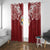 Tonga Independence Day Window Curtain Tongatapu Lion Ngatu Motifs