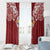 Tonga Independence Day Window Curtain Tongatapu Lion Ngatu Motifs