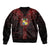 Tonga Independence Day Bomber Jacket Tongatapu Lion Ngatu Motifs Black Ver.