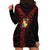 Tonga Independence Day Hoodie Dress Tongatapu Lion Ngatu Motifs Black Ver.