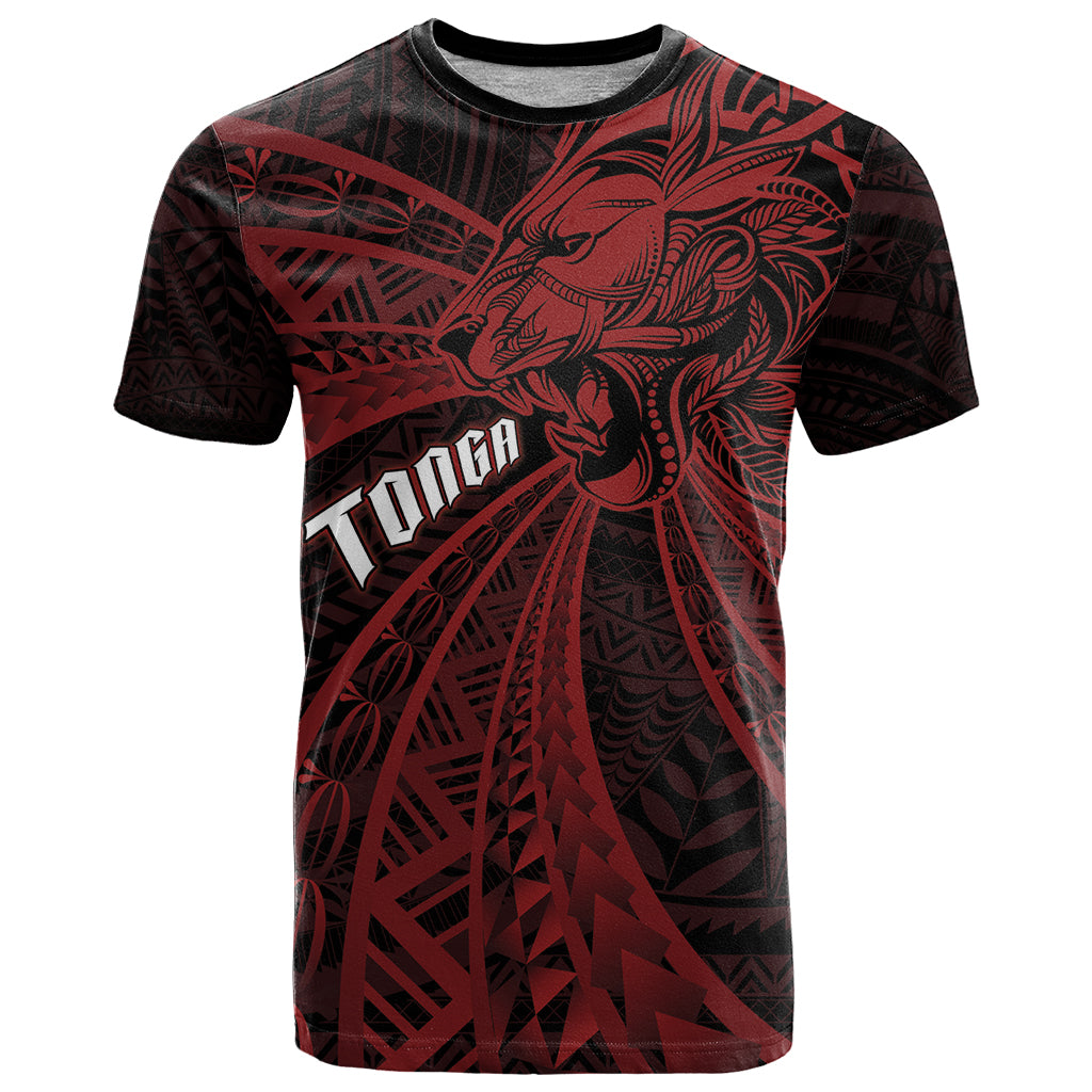 Tonga Independence Day T Shirt Tongatapu Lion Ngatu Motifs Black Ver. LT7 Black - Polynesian Pride