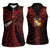 Tonga Independence Day Women Sleeveless Polo Shirt Tongatapu Lion Ngatu Motifs Black Ver.