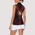 Tonga Independence Day Women Sleeveless Polo Shirt Tongatapu Lion Ngatu Motifs Black Ver.