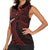 Tonga Independence Day Women Sleeveless Polo Shirt Tongatapu Lion Ngatu Motifs Black Ver.