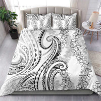 Polynesia Plumeria Lei Bedding Set White Curves Motif LT7 - Polynesian Pride