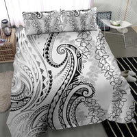 Polynesia Plumeria Lei Bedding Set White Curves Motif LT7 - Polynesian Pride