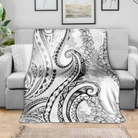 Polynesia Plumeria Lei Blanket White Curves Motif LT7 - Polynesian Pride