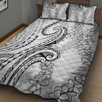 Polynesia Plumeria Lei Quilt Bed Set White Curves Motif LT7 - Polynesian Pride