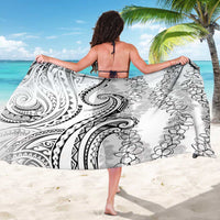 Polynesia Plumeria Lei Sarong White Curves Motif LT7 - Polynesian Pride