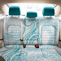 Polynesia Plumeria Lei Back Car Seat Cover White Turquoise Curves Motif LT7 - Polynesian Pride