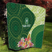Fiji Ballantine Memorial High School Personalised Quilt Masi Tapa Mix Plumeria LT7 - Polynesian Pride