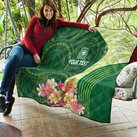 Fiji Ballantine Memorial High School Personalised Quilt Masi Tapa Mix Plumeria LT7 - Polynesian Pride