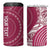 Fiji Adi Cakobau School Personalised 4 in 1 Can Cooler Tumbler Masi Tapa Mix Plumeria