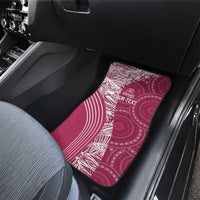 Fiji Adi Cakobau School Personalised Car Mats Masi Tapa Mix Plumeria LT7 - Polynesian Pride