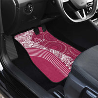 Fiji Adi Cakobau School Personalised Car Mats Masi Tapa Mix Plumeria LT7 - Polynesian Pride