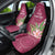 Fiji Adi Cakobau School Personalised Car Seat Cover Masi Tapa Mix Plumeria