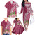 Fiji Adi Cakobau School Personalised Family Matching Off The Shoulder Long Sleeve Dress and Hawaiian Shirt Masi Tapa Mix Plumeria