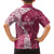 Fiji Adi Cakobau School Personalised Family Matching Off Shoulder Short Dress and Hawaiian Shirt Masi Tapa Mix Plumeria